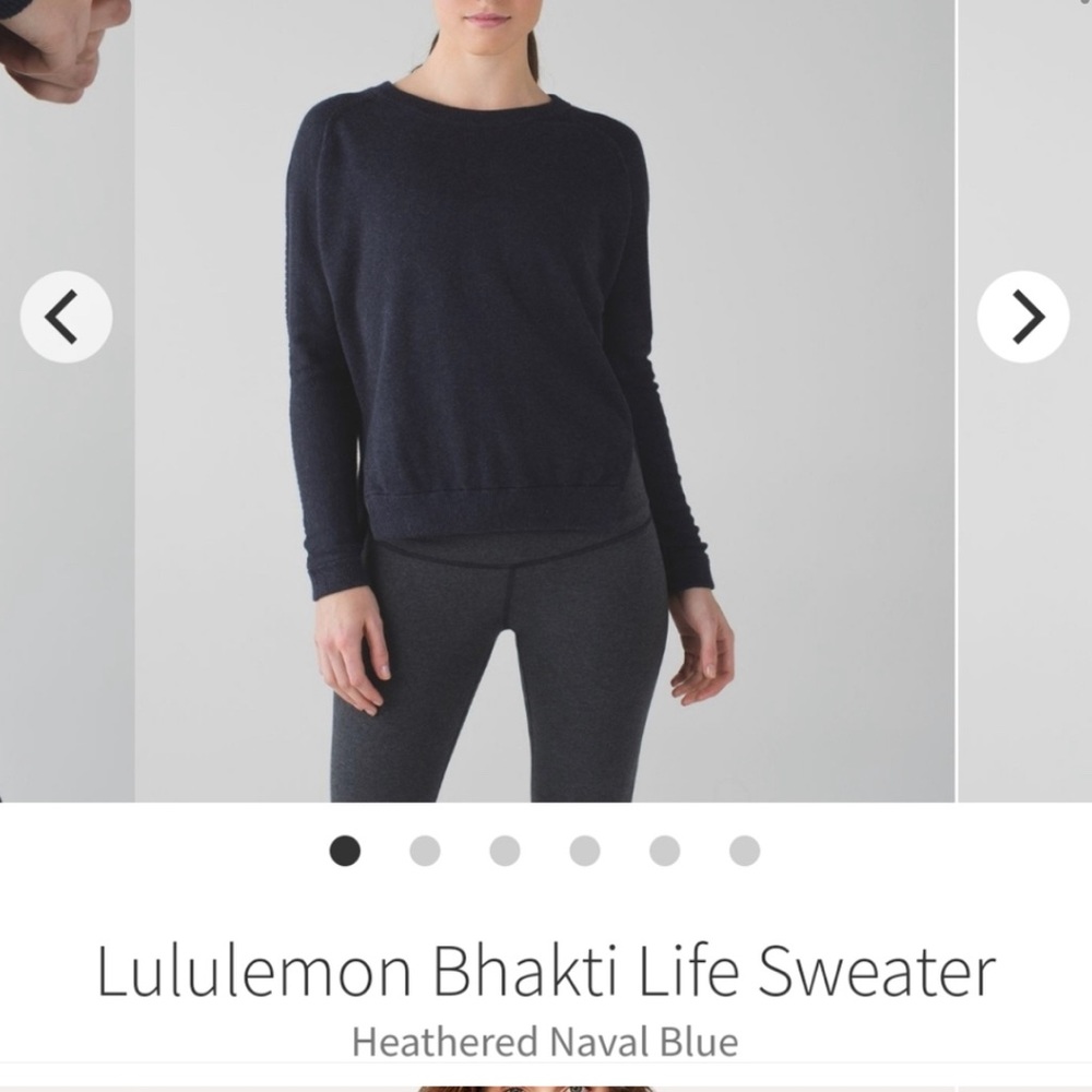 Lululemon Bhakti Life sweater (Heathered Naval blue color)